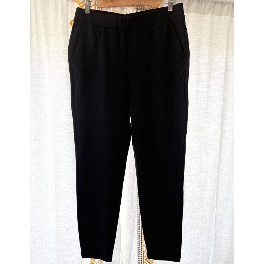 Universal Standard Navy Ponte Pants (Size 10-12) Pull On w/ Side Slit Pockets